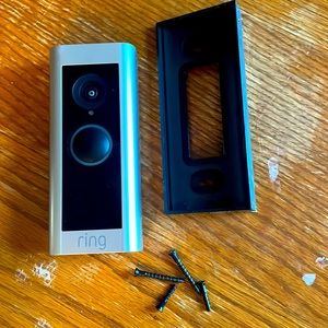 Silver and black ring doorbell for sale